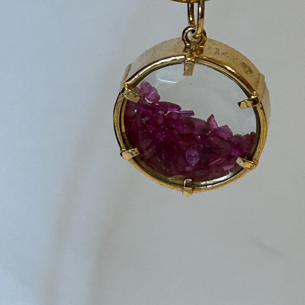 Ruby 14K Shake Pendant